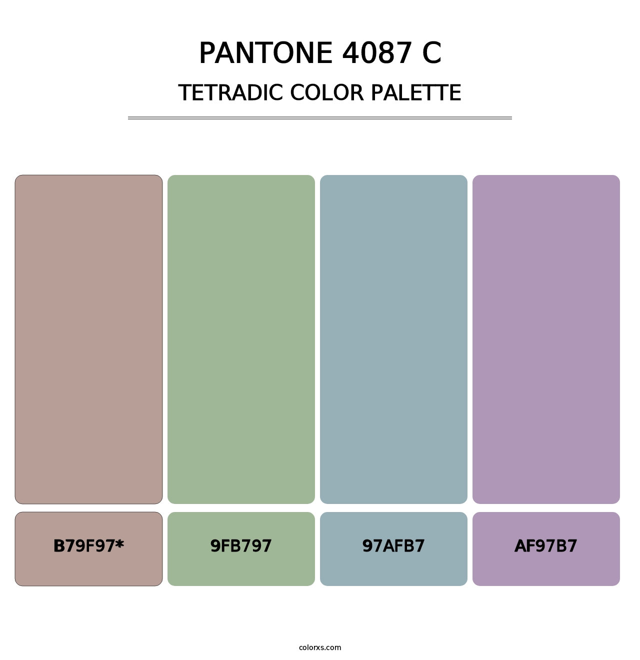 PANTONE 4087 C - Tetradic Color Palette