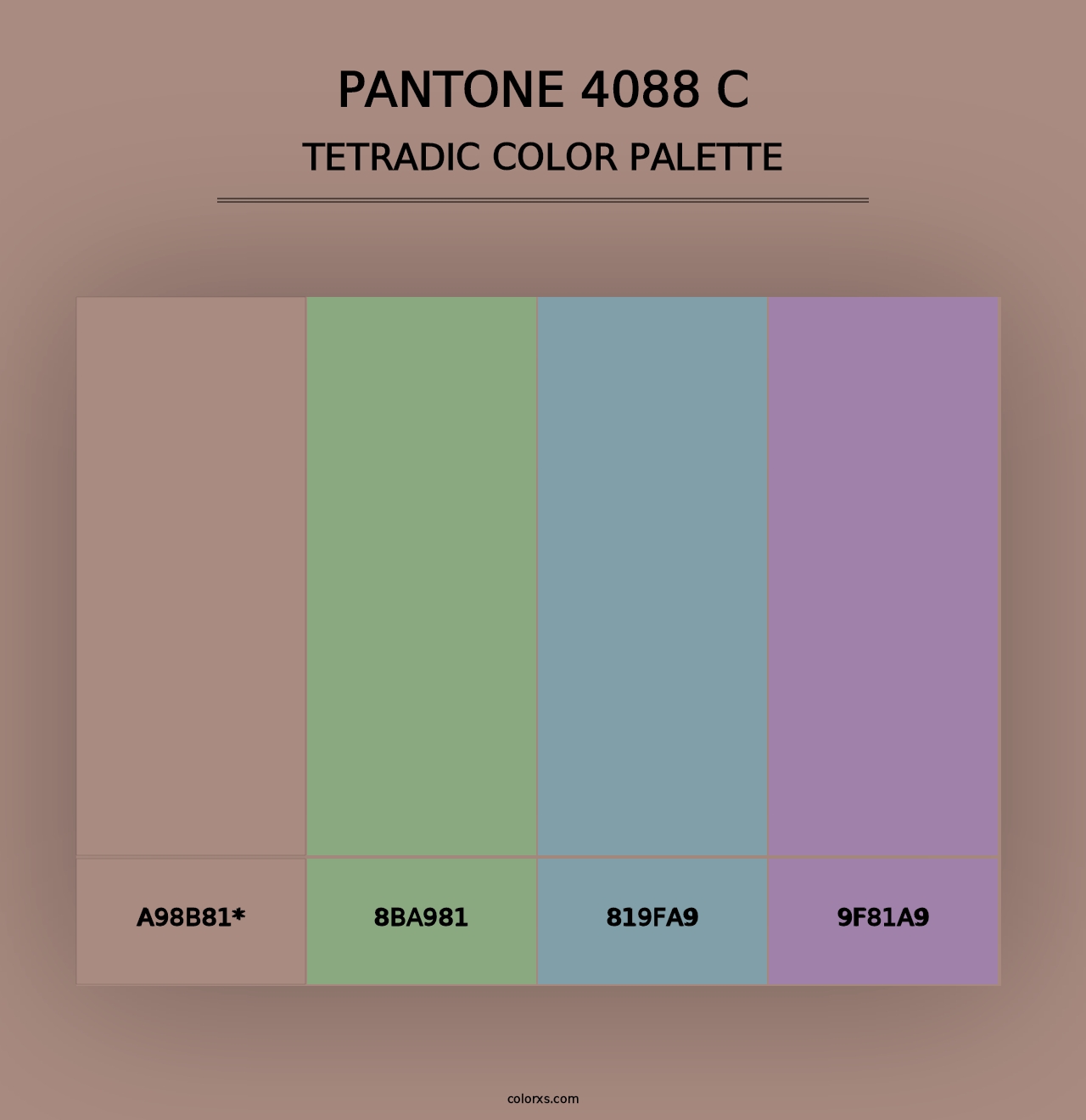 PANTONE 4088 C - Tetradic Color Palette