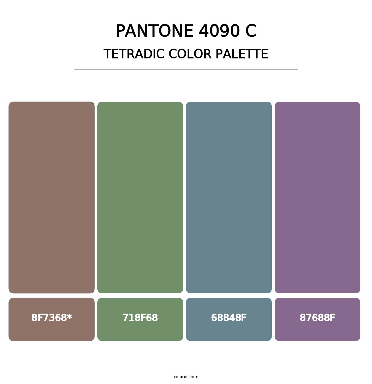 PANTONE 4090 C - Tetradic Color Palette