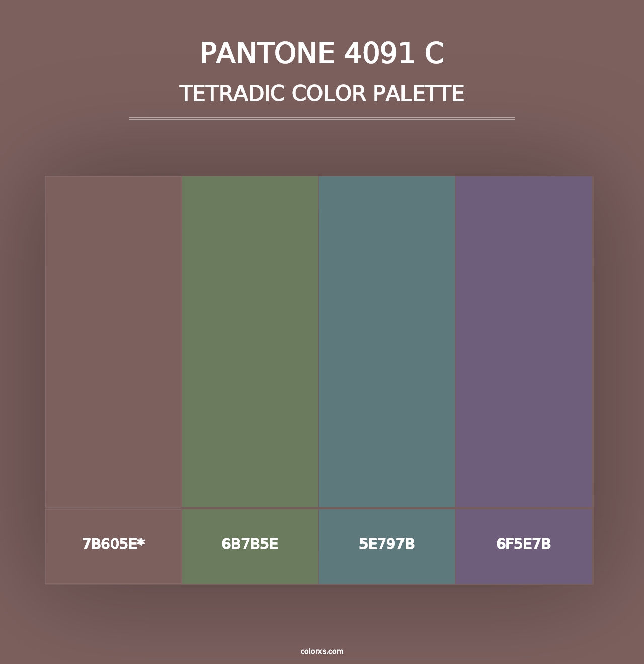 PANTONE 4091 C - Tetradic Color Palette