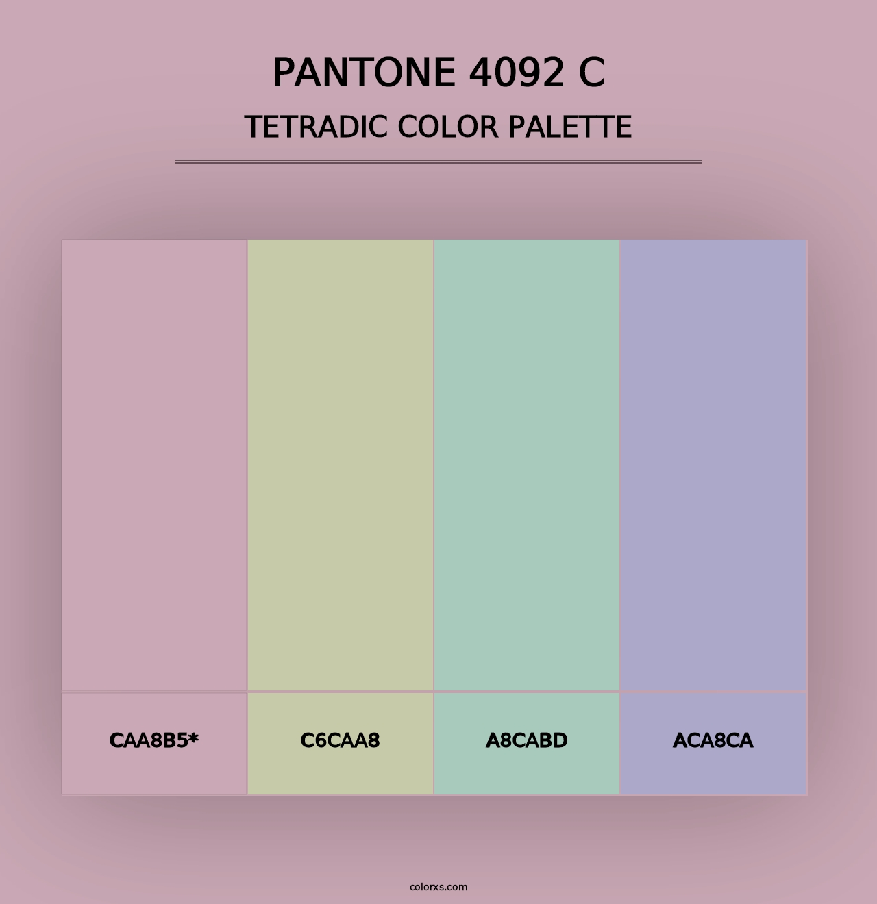 PANTONE 4092 C - Tetradic Color Palette