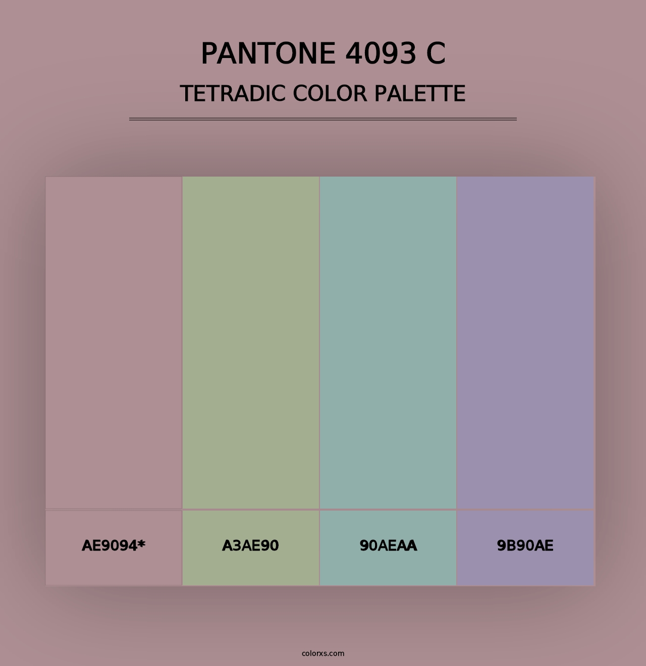 PANTONE 4093 C - Tetradic Color Palette