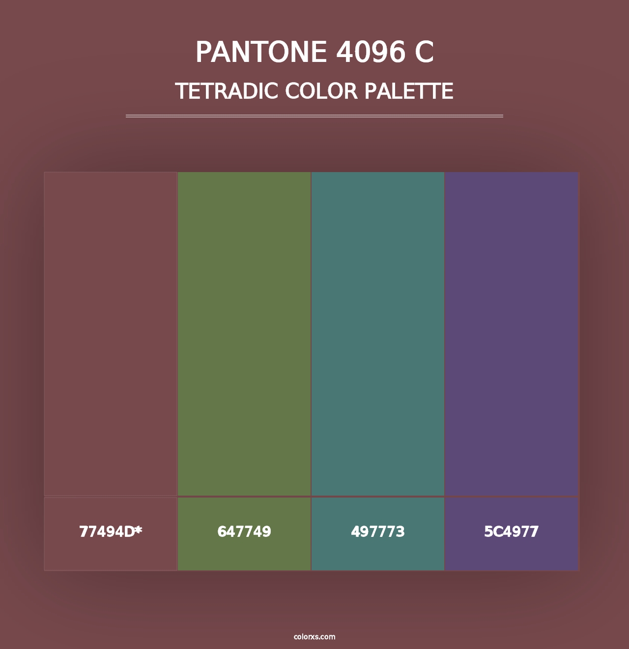 PANTONE 4096 C - Tetradic Color Palette