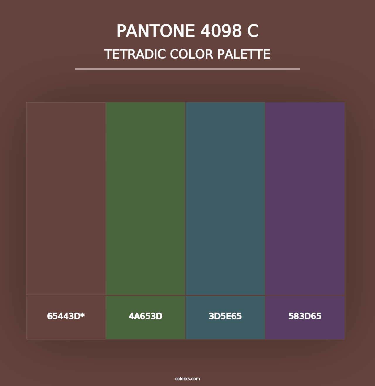 PANTONE 4098 C - Tetradic Color Palette