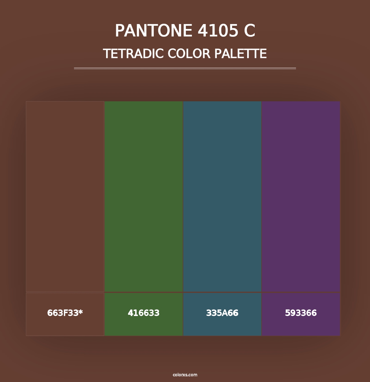 PANTONE 4105 C - Tetradic Color Palette