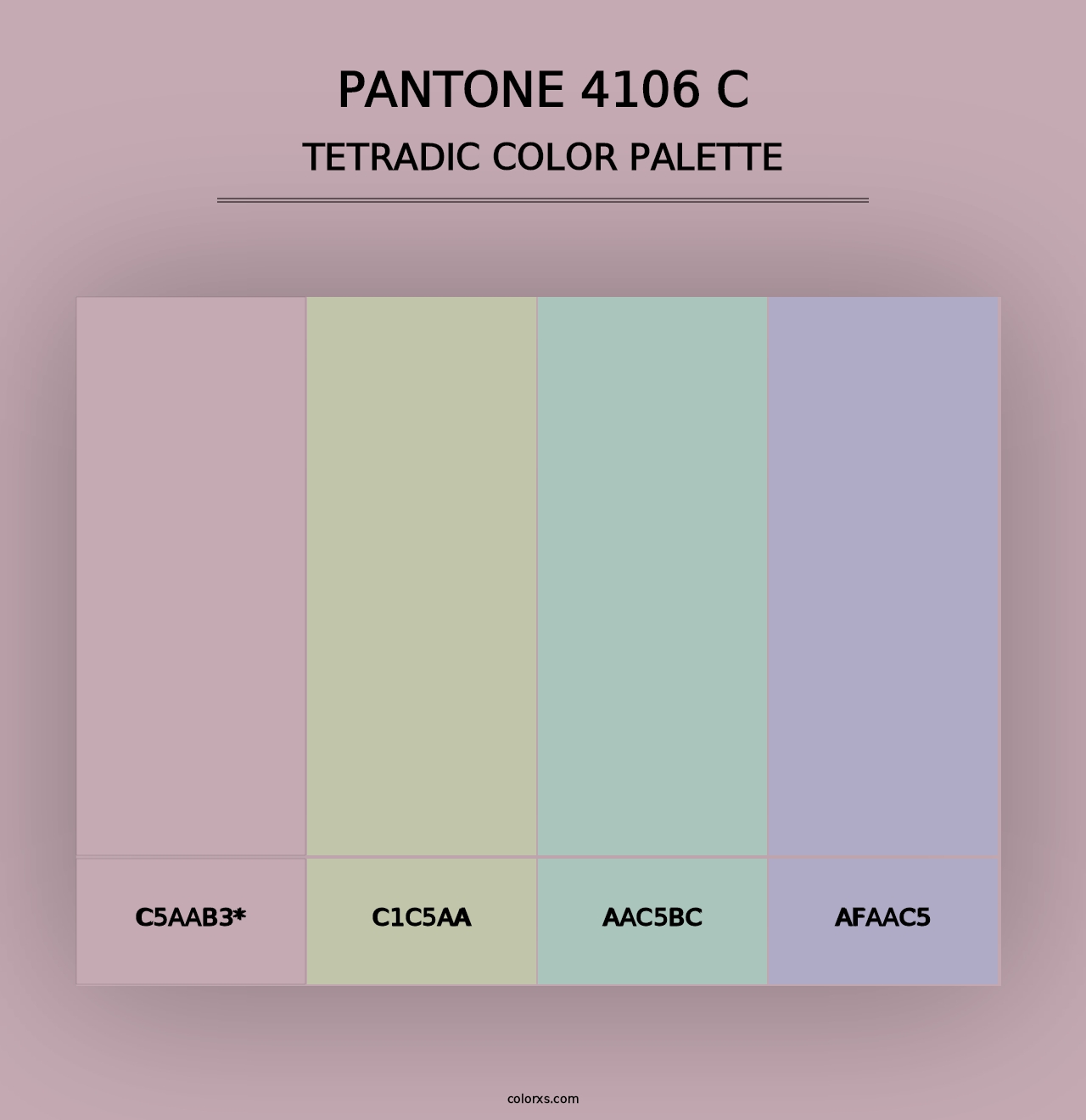 PANTONE 4106 C - Tetradic Color Palette