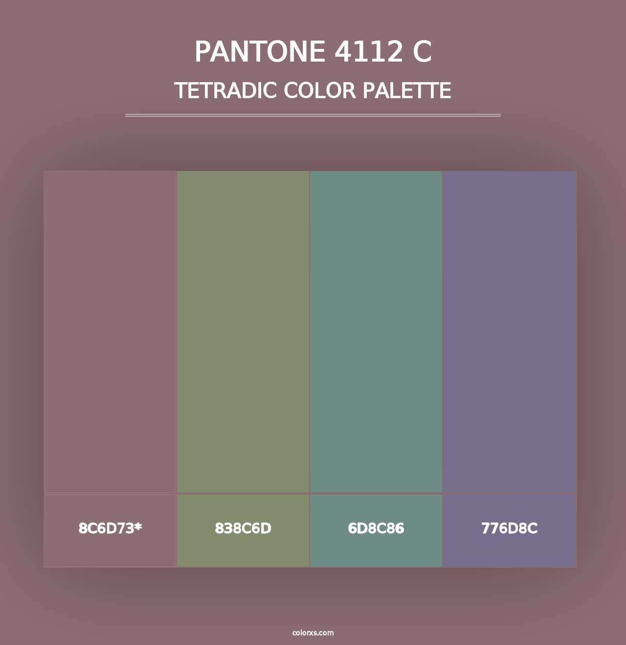 PANTONE 4112 C - Tetradic Color Palette