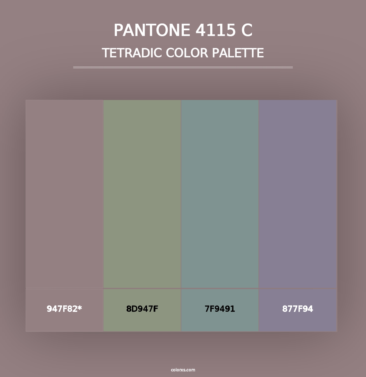 PANTONE 4115 C - Tetradic Color Palette