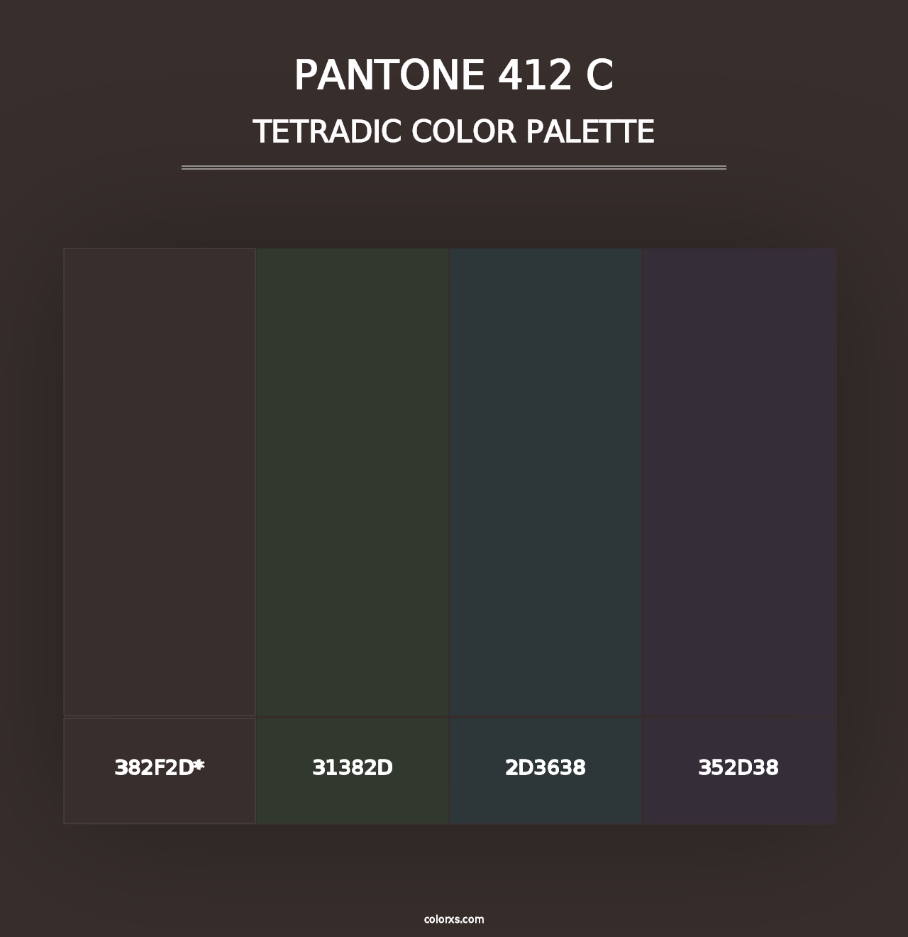 PANTONE 412 C - Tetradic Color Palette