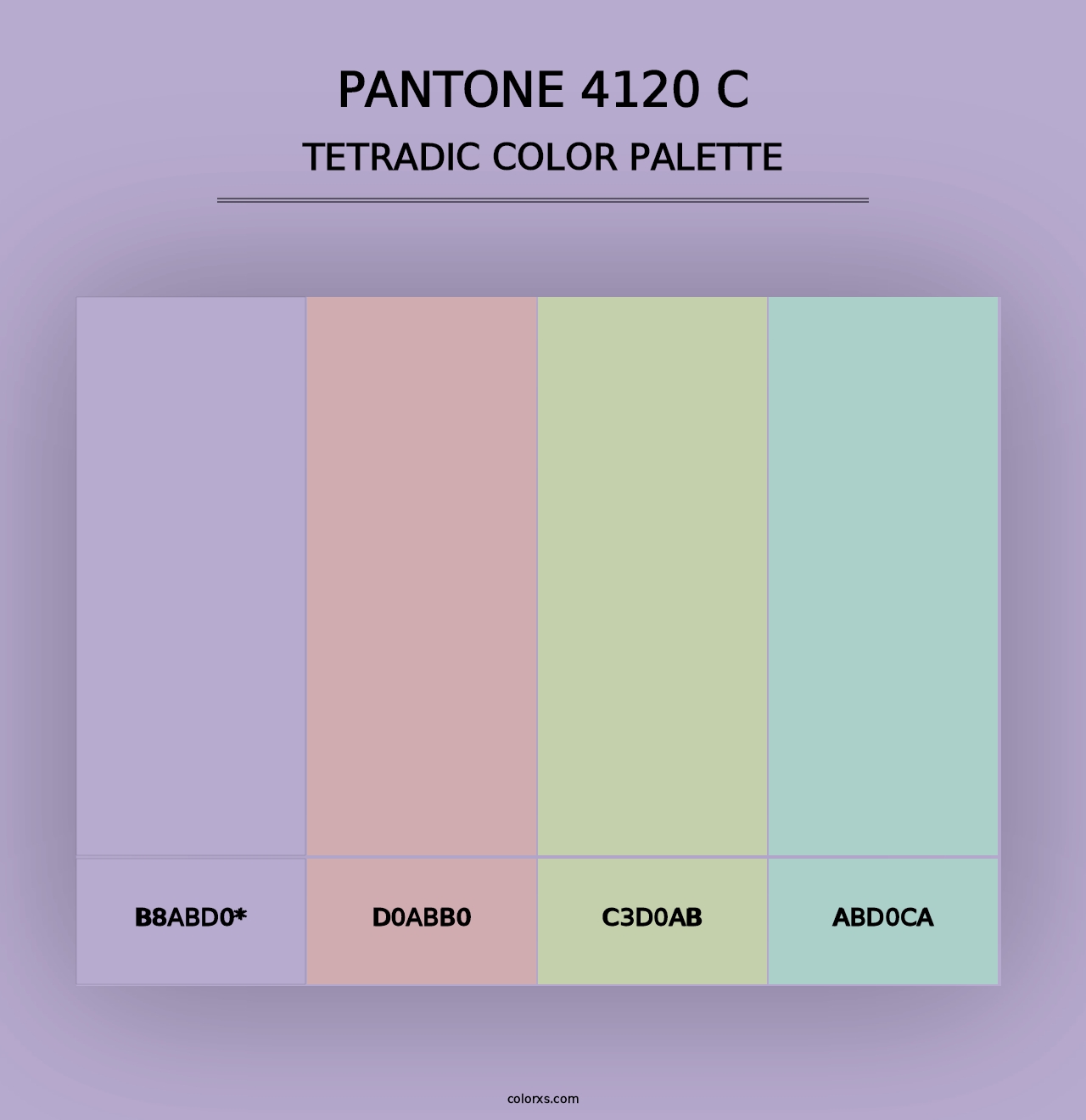 PANTONE 4120 C - Tetradic Color Palette