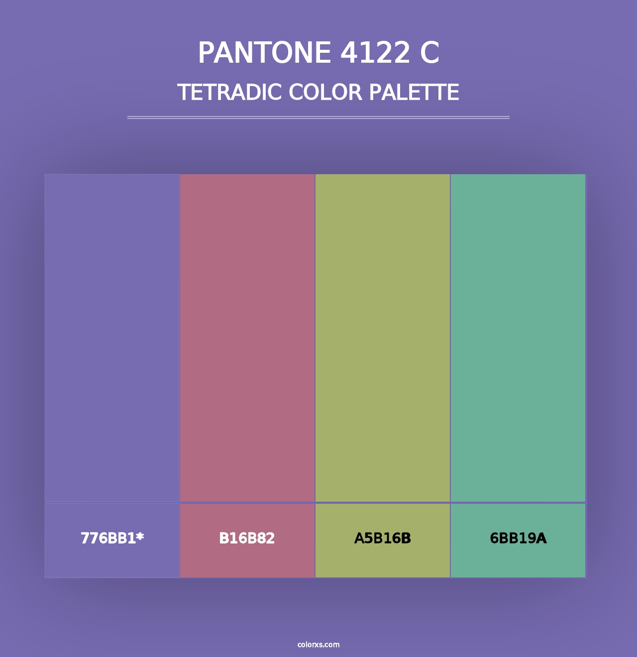 PANTONE 4122 C - Tetradic Color Palette