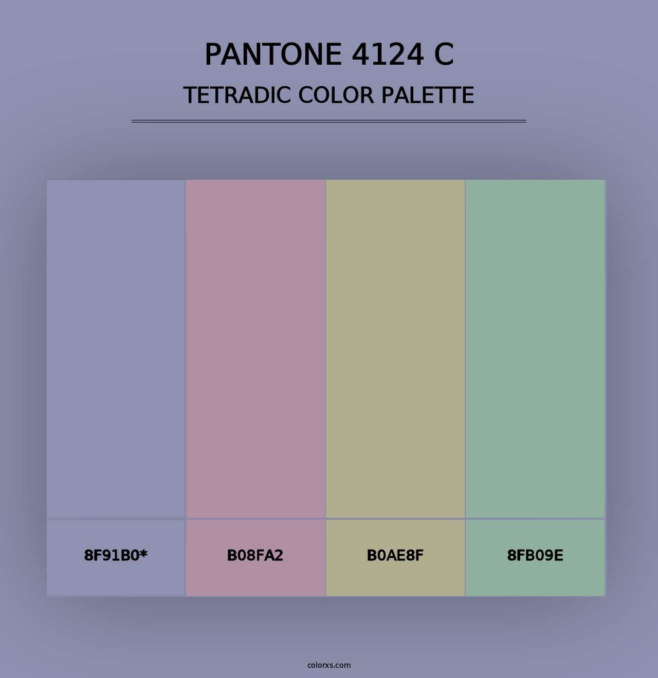 PANTONE 4124 C - Tetradic Color Palette