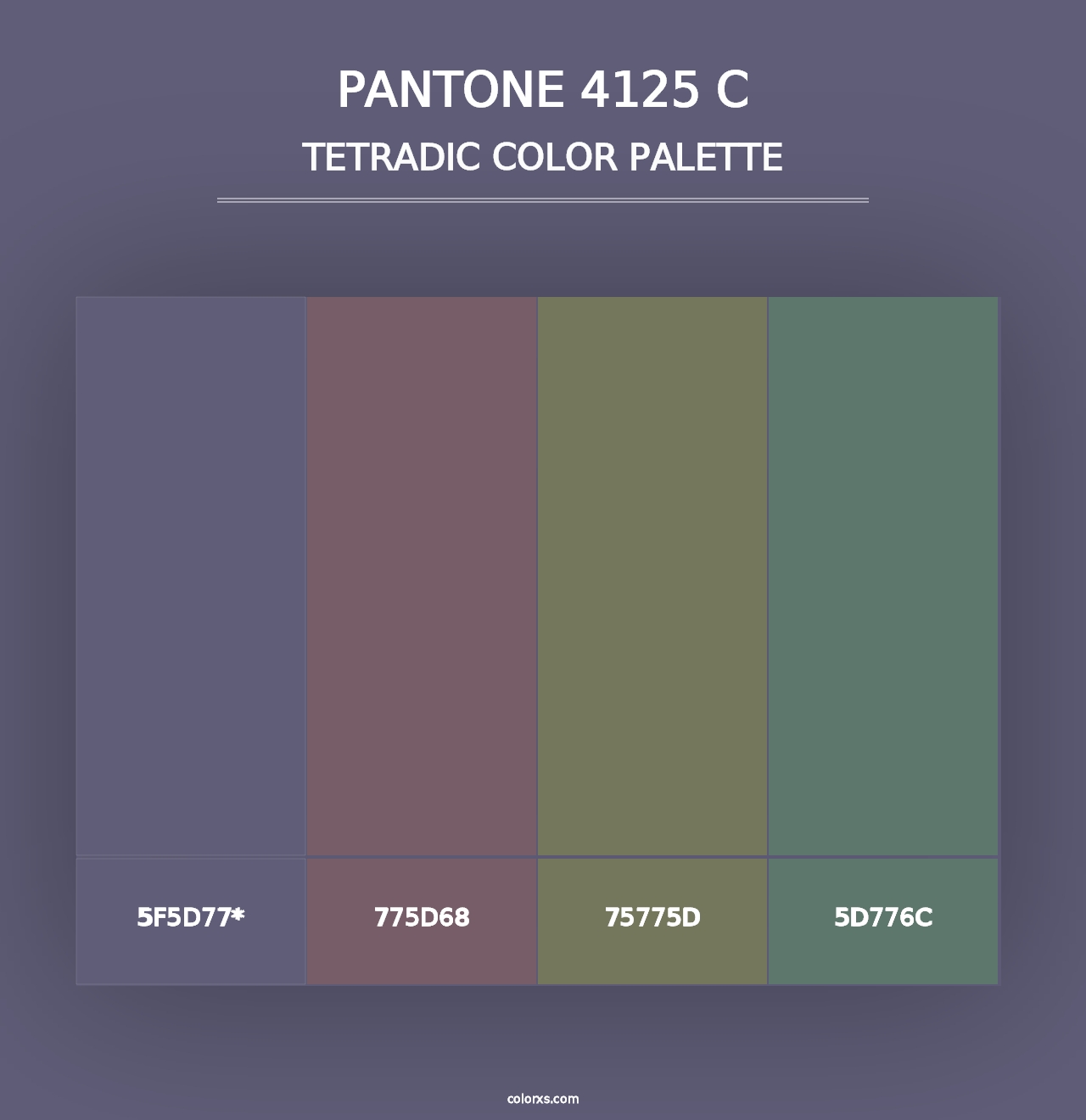 PANTONE 4125 C - Tetradic Color Palette