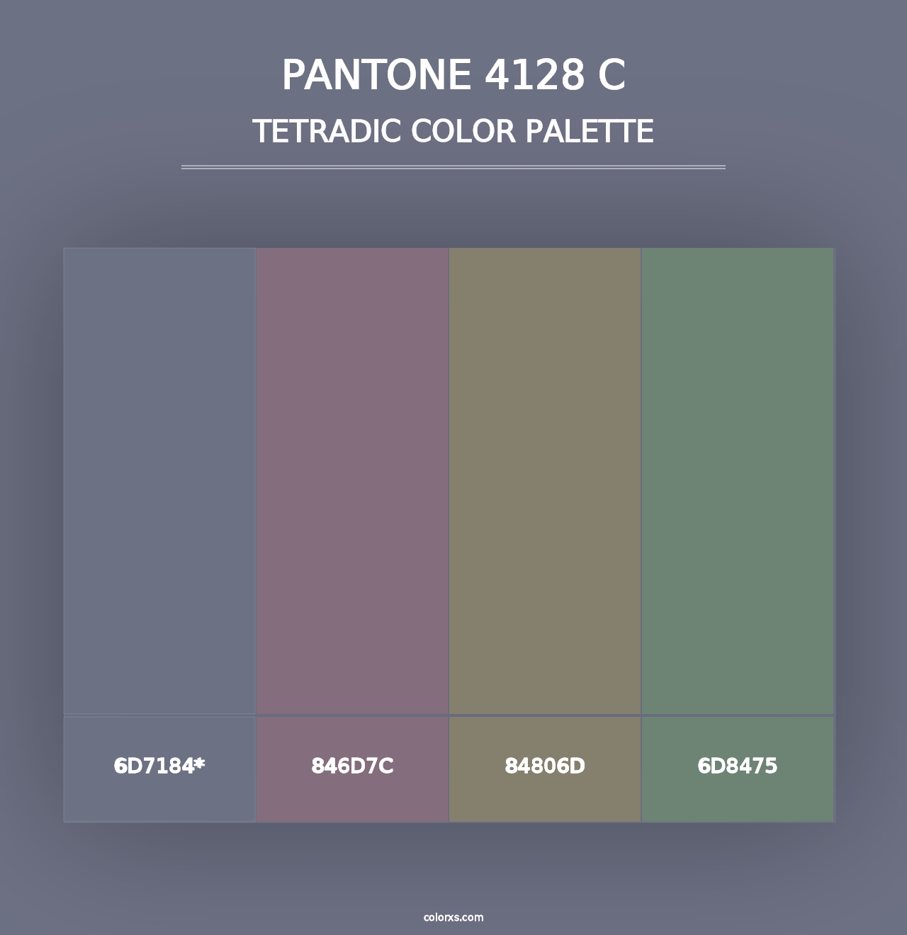 PANTONE 4128 C - Tetradic Color Palette