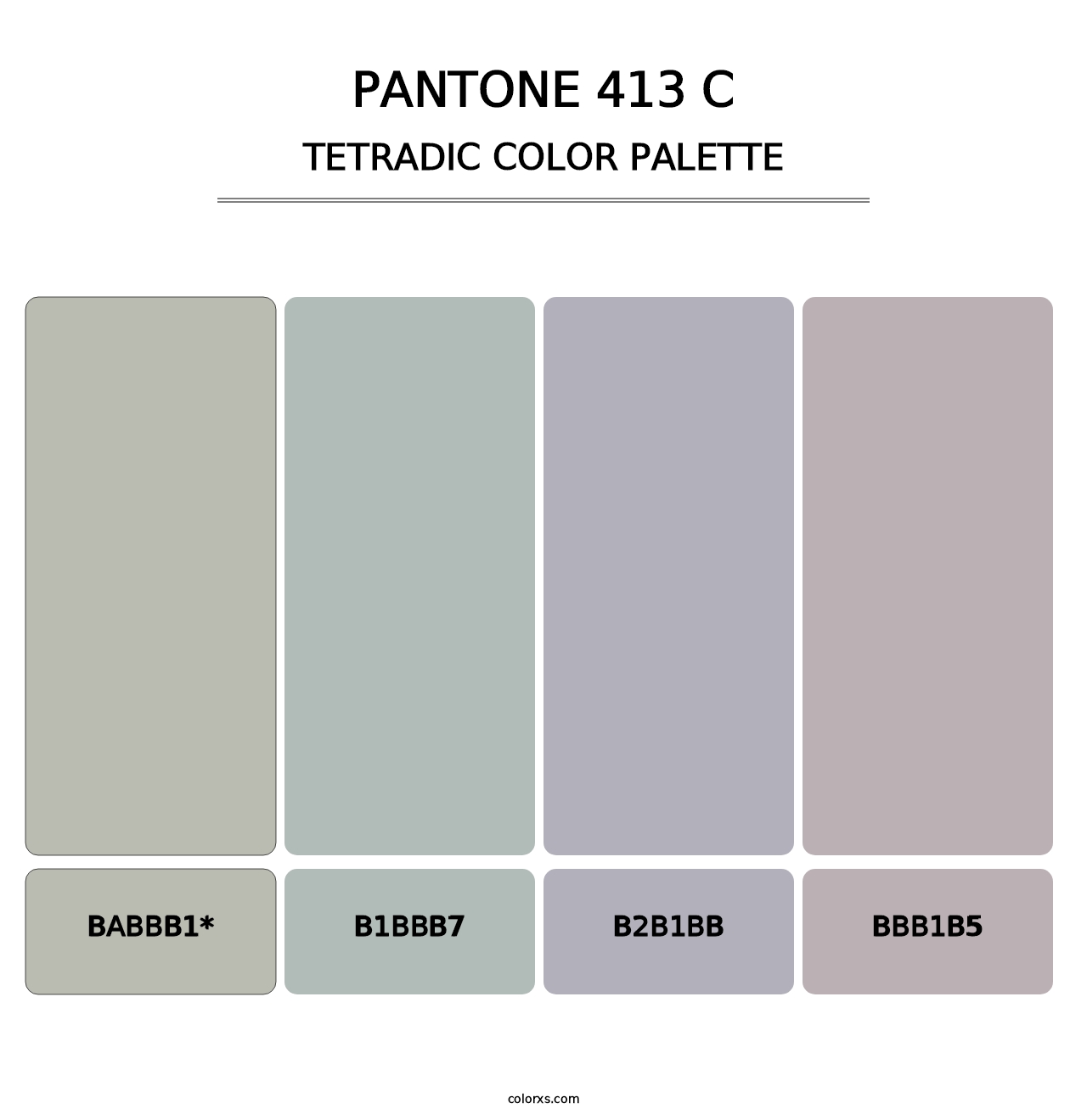 PANTONE 413 C - Tetradic Color Palette