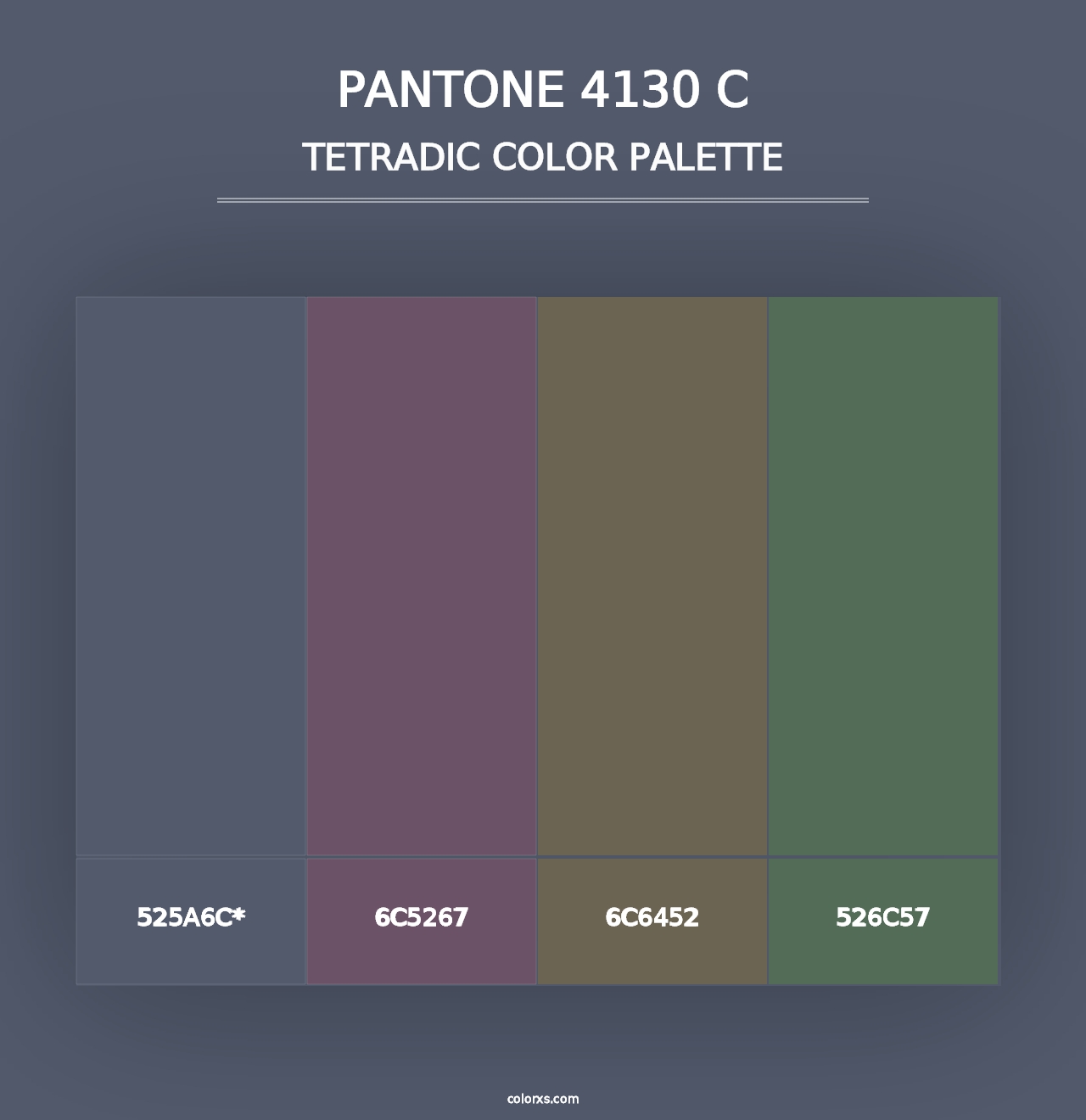 PANTONE 4130 C - Tetradic Color Palette