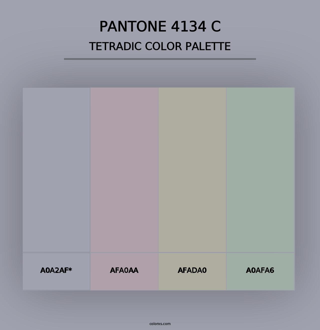 PANTONE 4134 C - Tetradic Color Palette