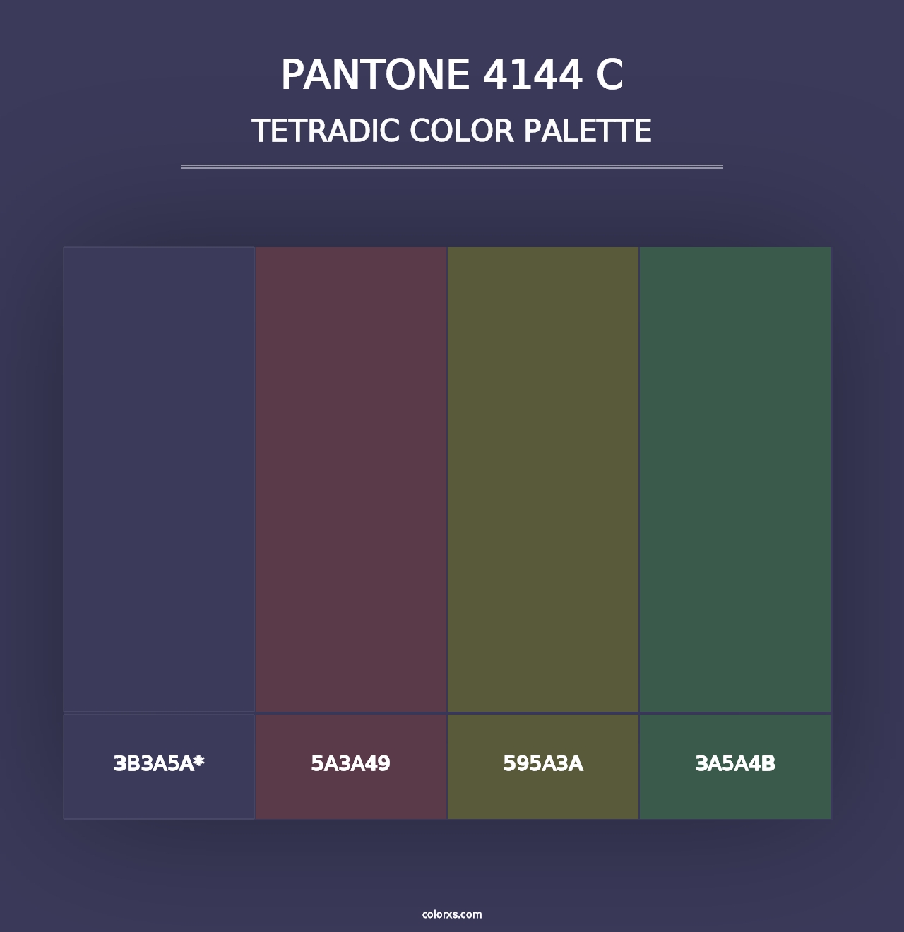 PANTONE 4144 C - Tetradic Color Palette