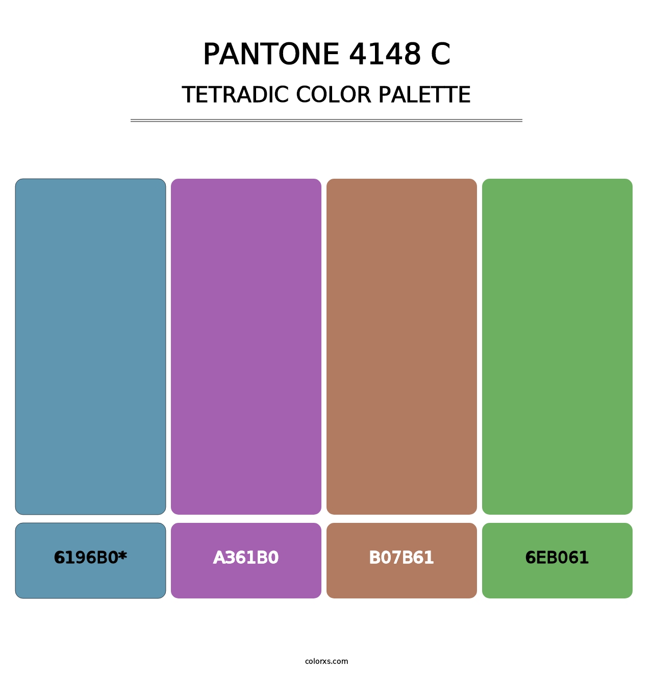 PANTONE 4148 C - Tetradic Color Palette