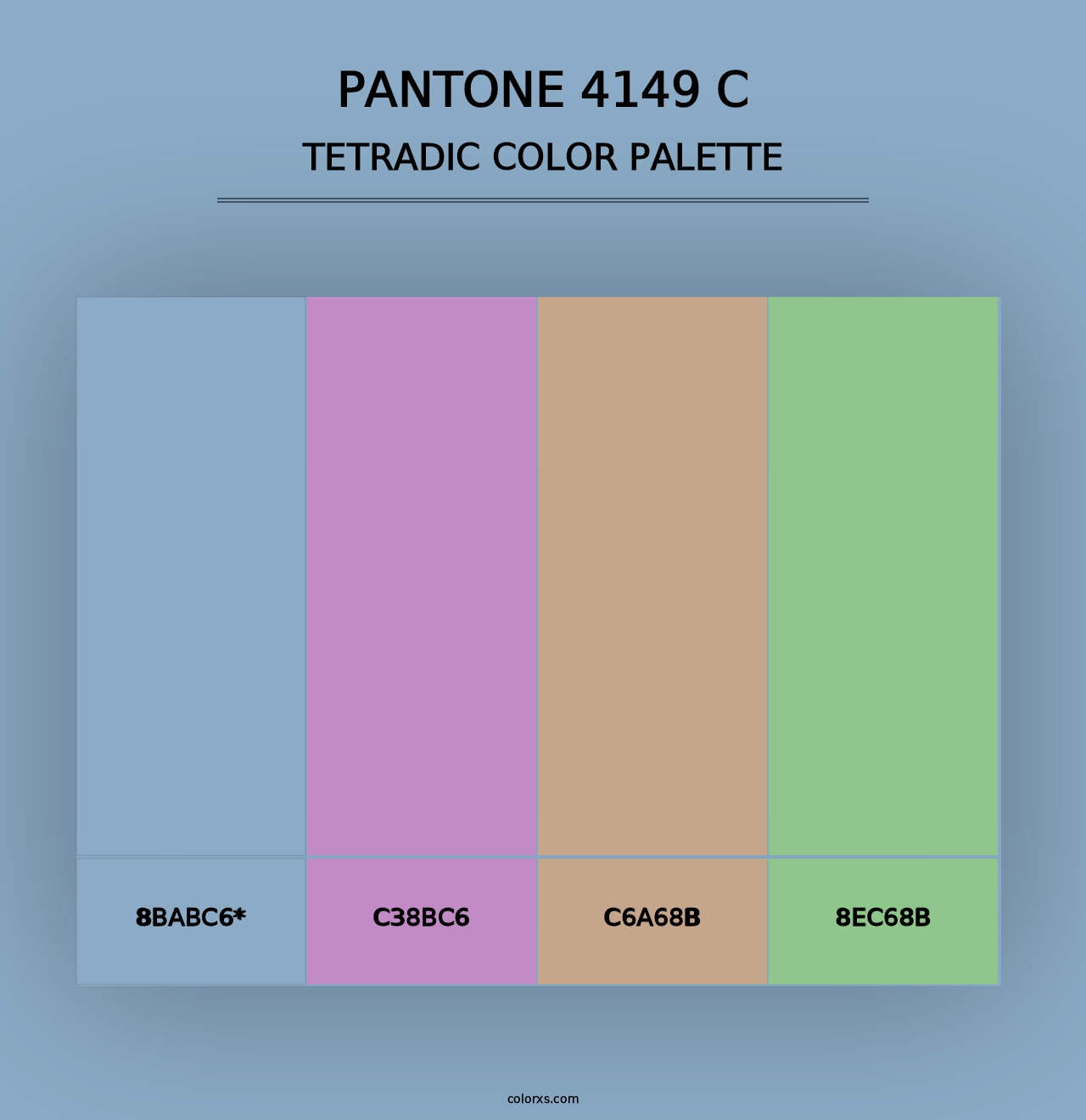 PANTONE 4149 C - Tetradic Color Palette