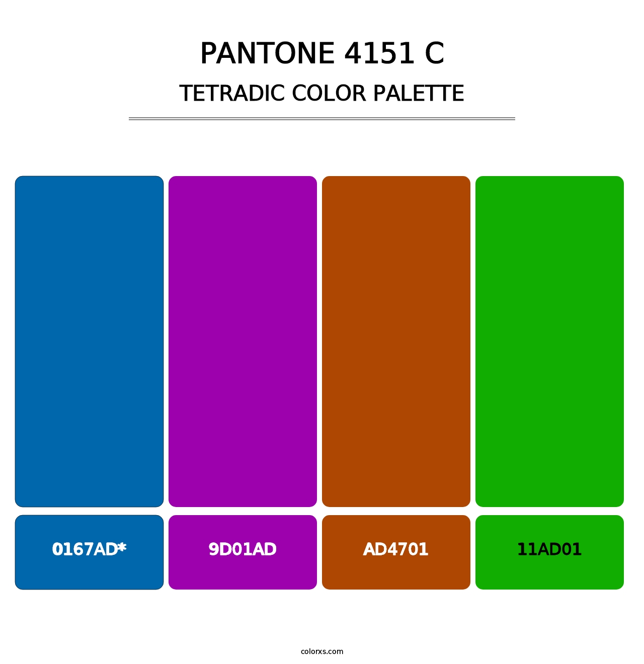 PANTONE 4151 C - Tetradic Color Palette