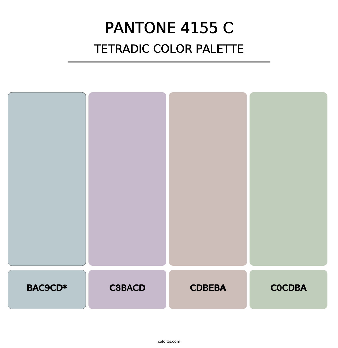 PANTONE 4155 C - Tetradic Color Palette