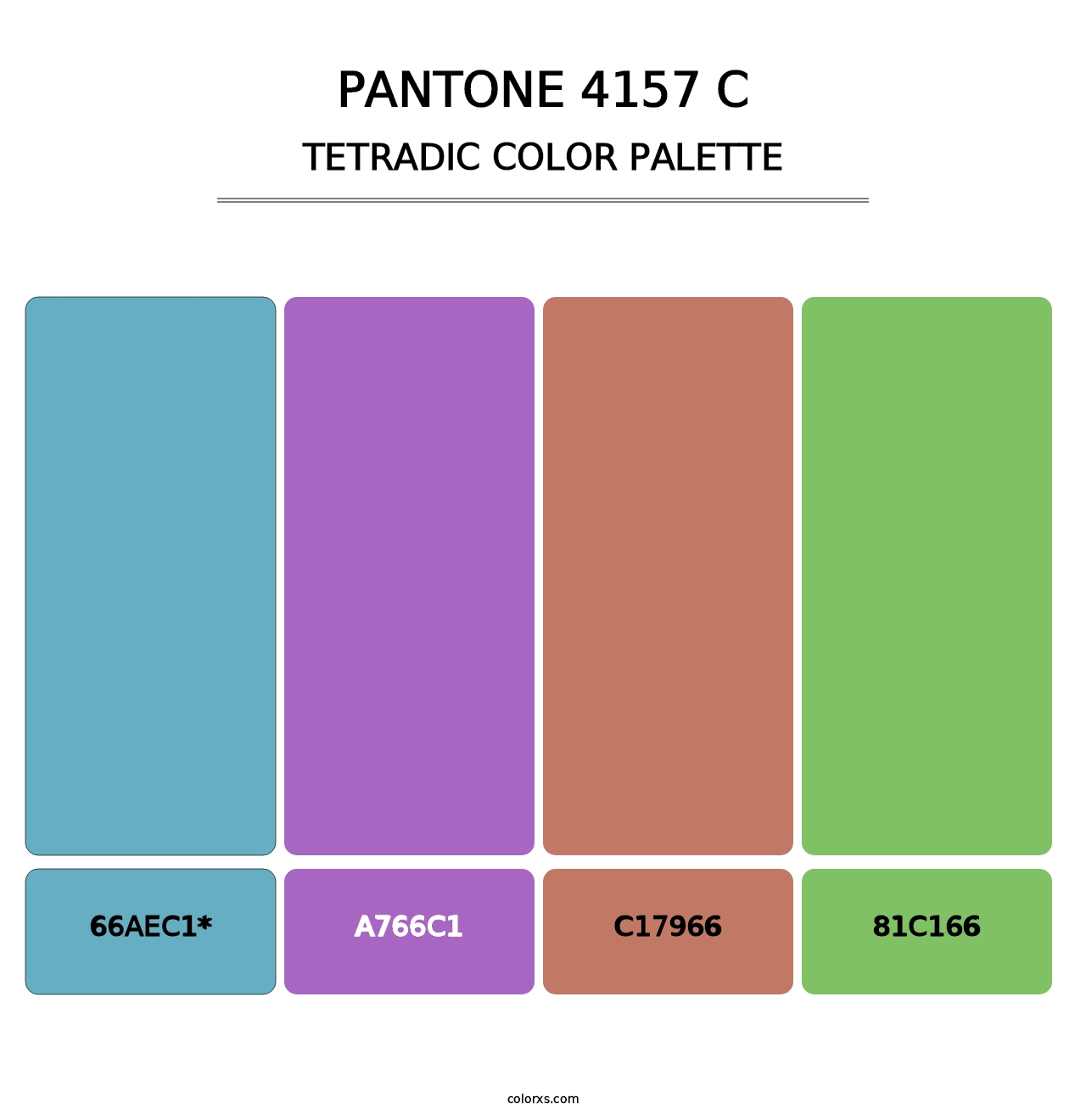 PANTONE 4157 C - Tetradic Color Palette