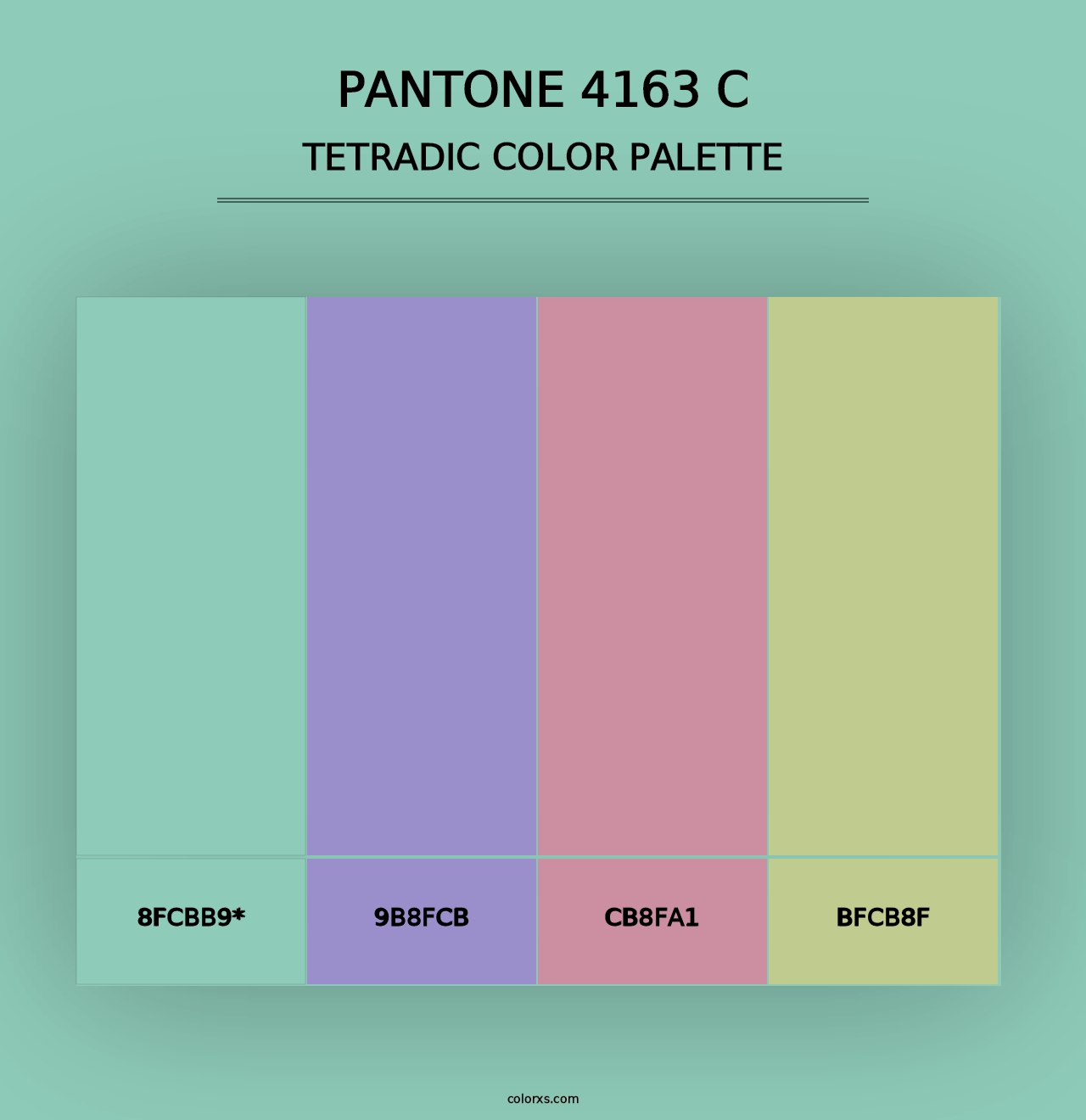 PANTONE 4163 C - Tetradic Color Palette