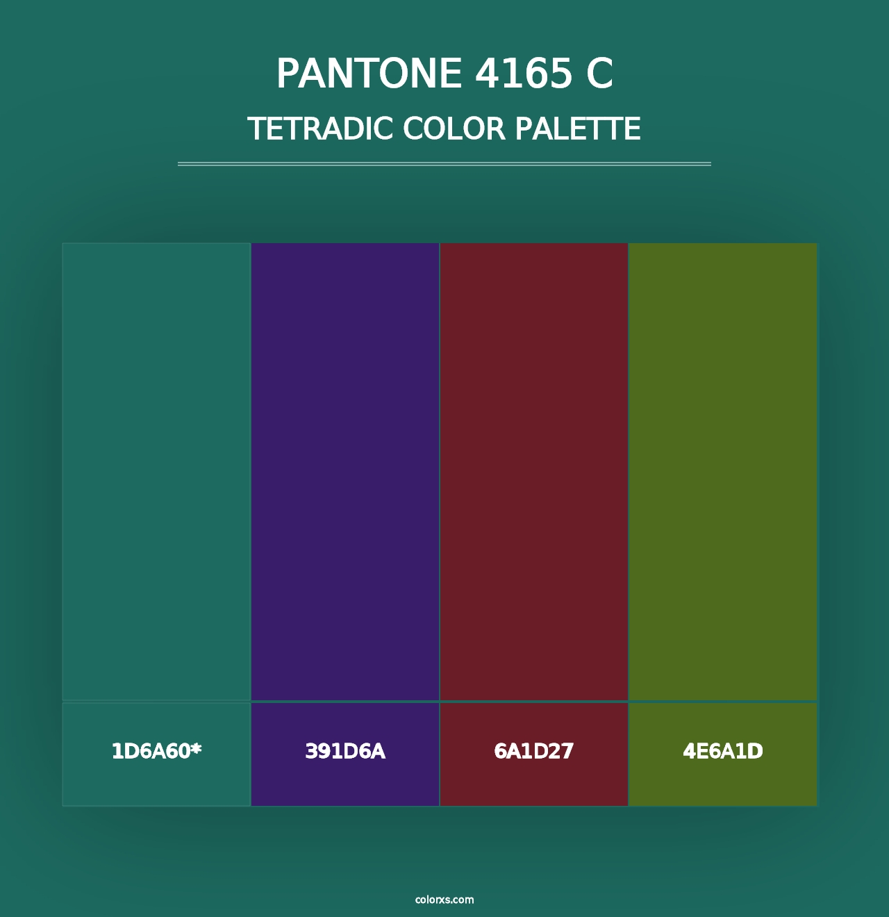 PANTONE 4165 C - Tetradic Color Palette