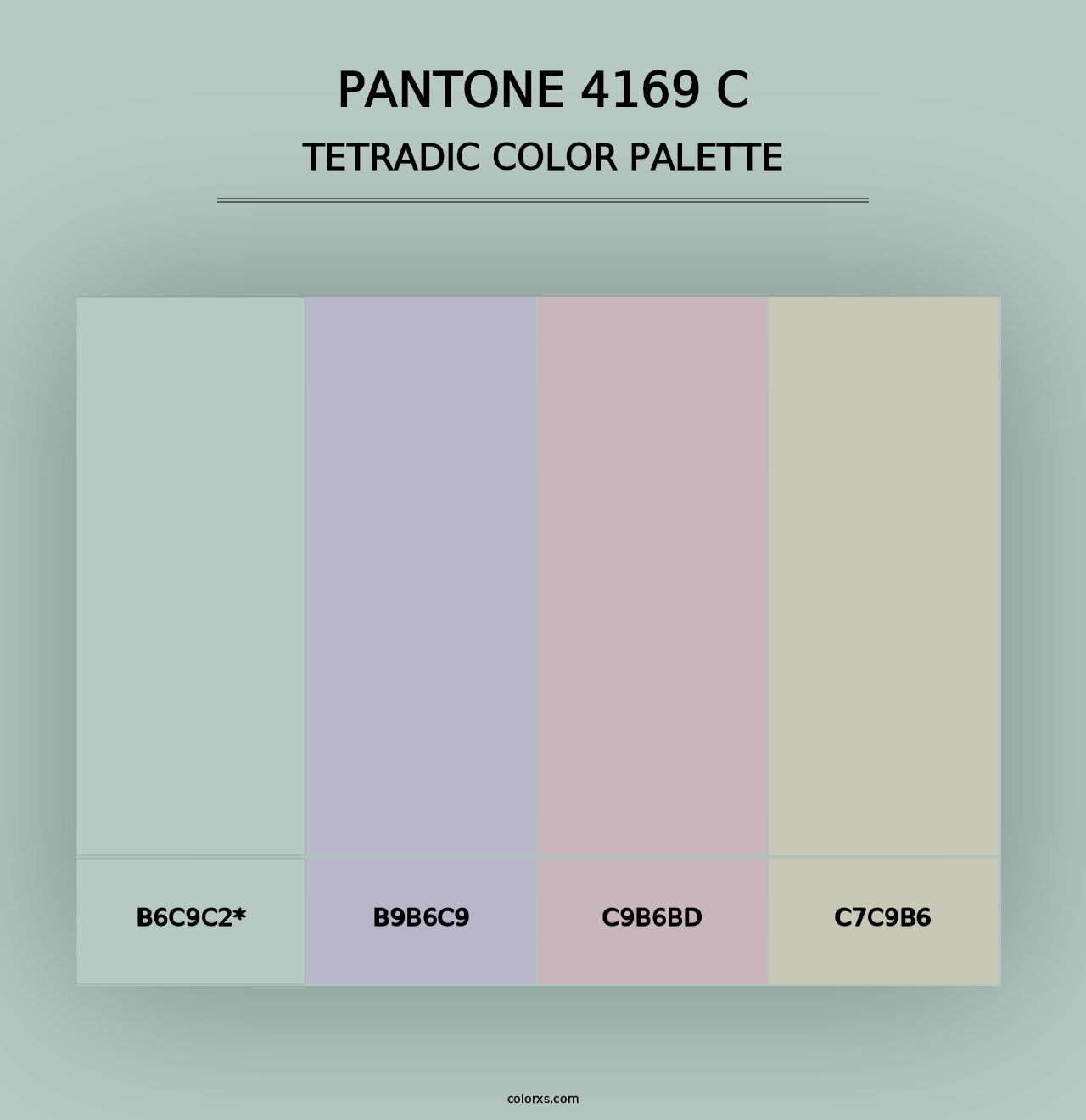 PANTONE 4169 C - Tetradic Color Palette