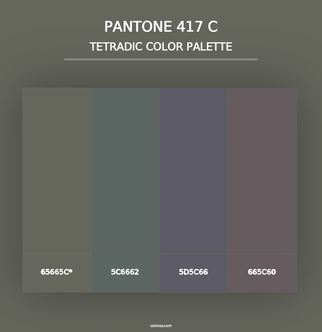 PANTONE 417 C - Tetradic Color Palette