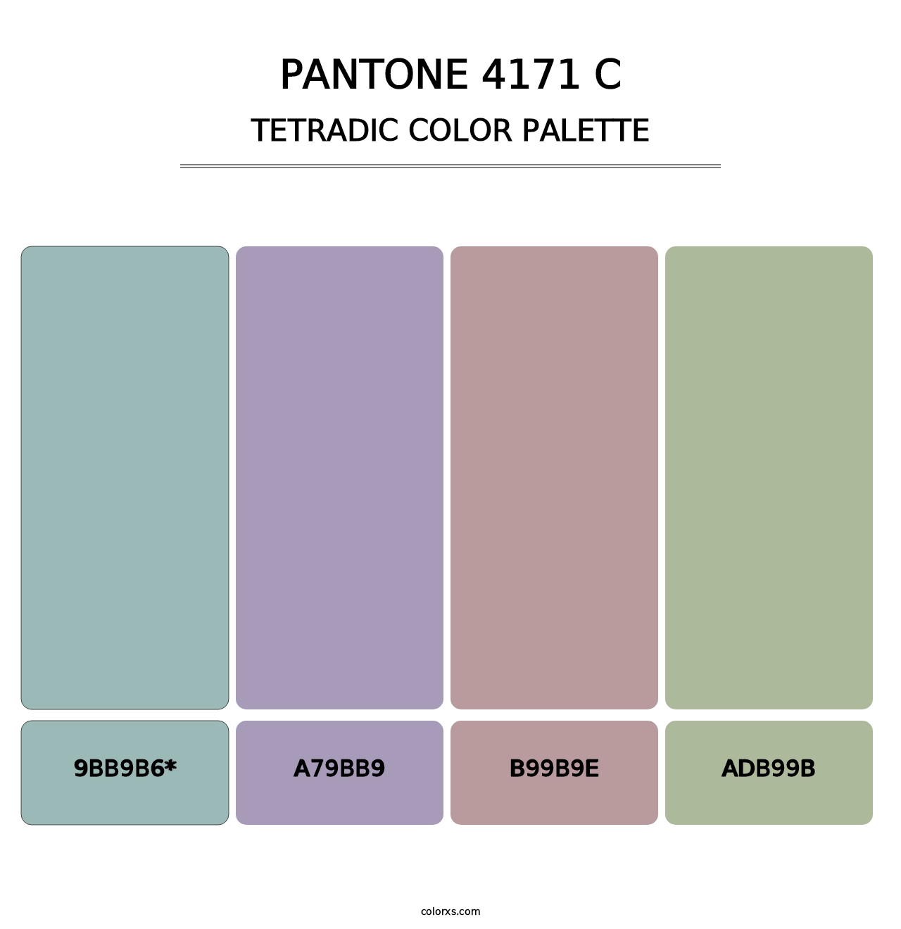 PANTONE 4171 C - Tetradic Color Palette