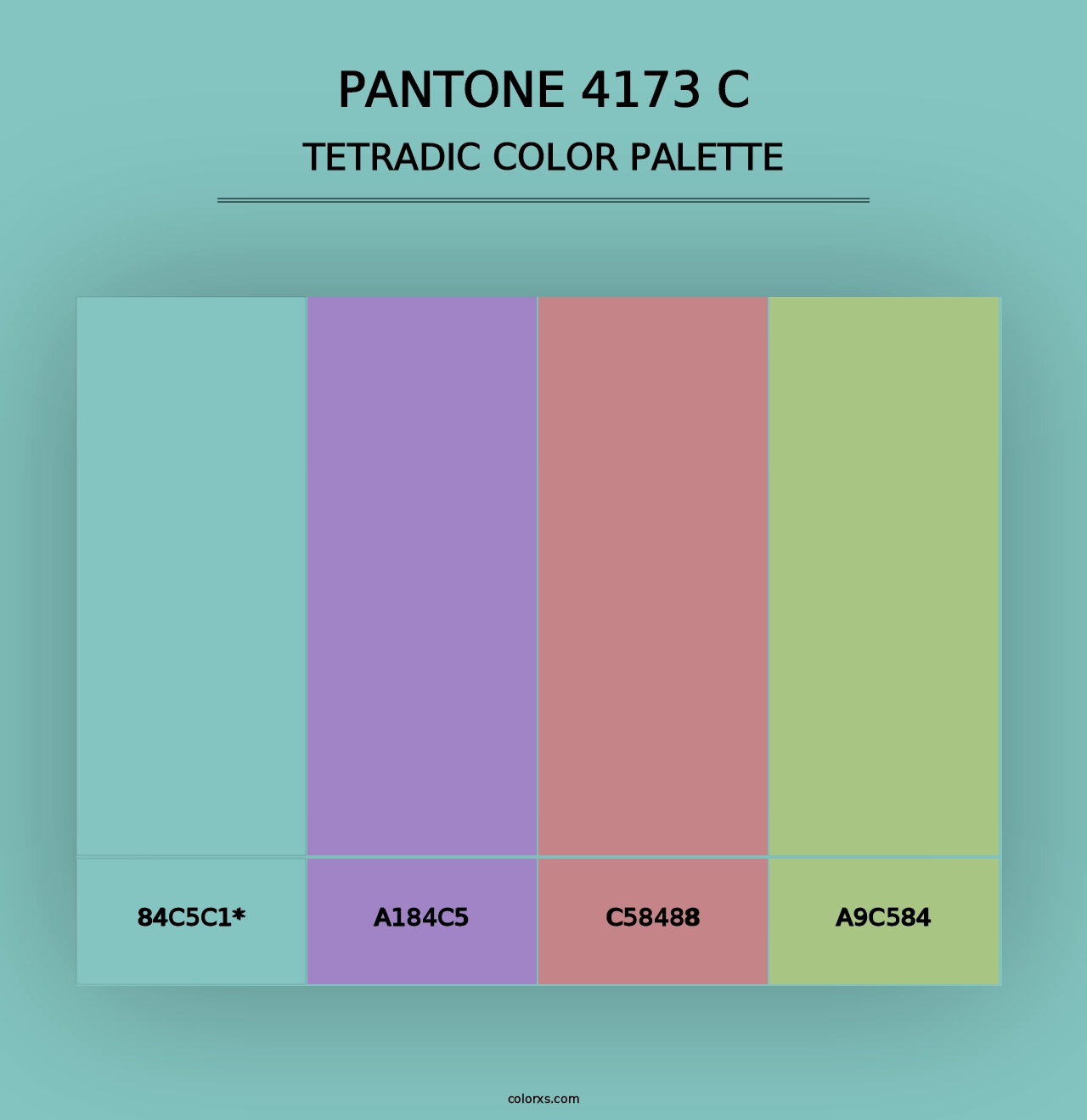 PANTONE 4173 C - Tetradic Color Palette