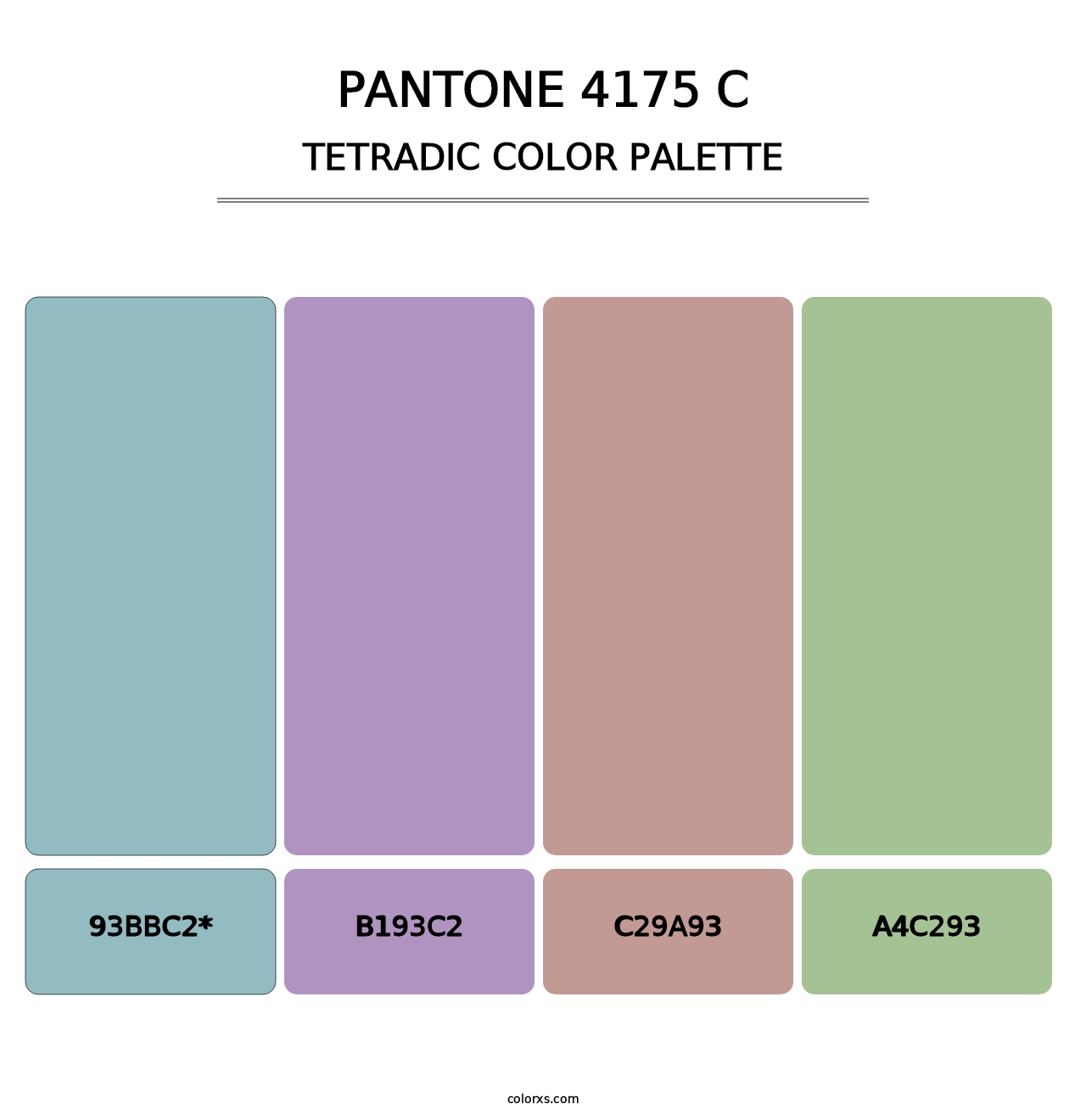 PANTONE 4175 C - Tetradic Color Palette