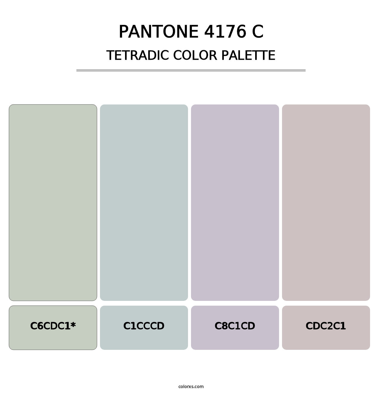 PANTONE 4176 C - Tetradic Color Palette