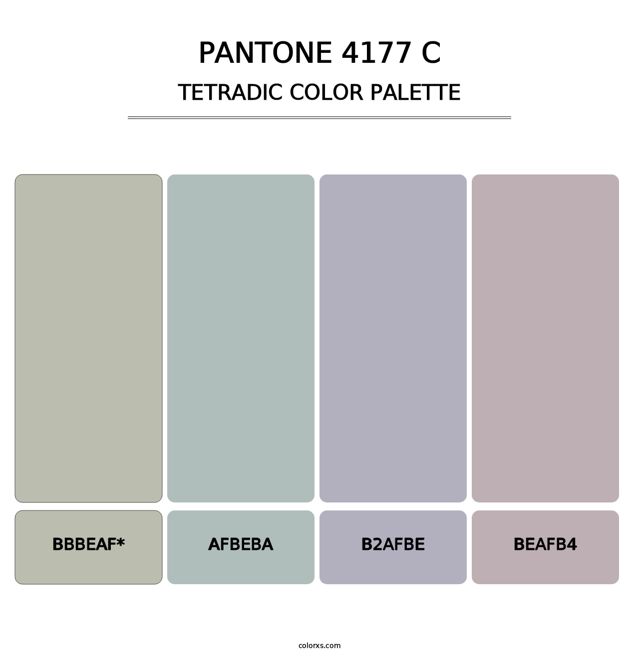 PANTONE 4177 C - Tetradic Color Palette