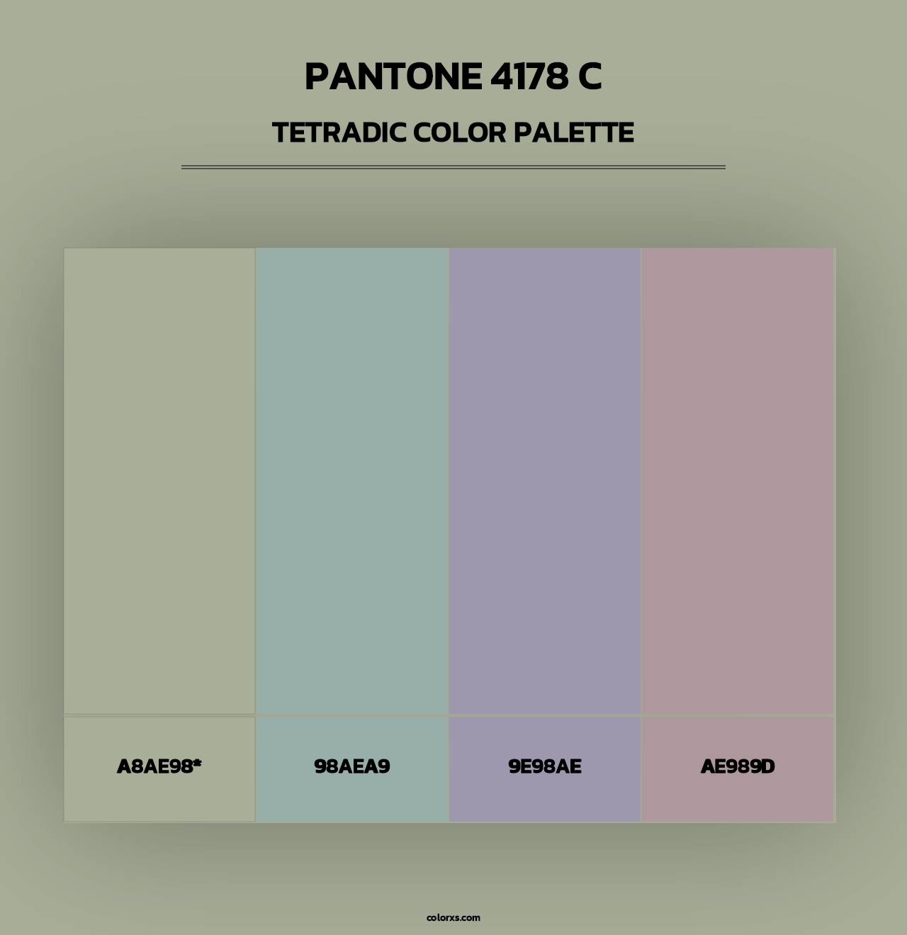 PANTONE 4178 C - Tetradic Color Palette