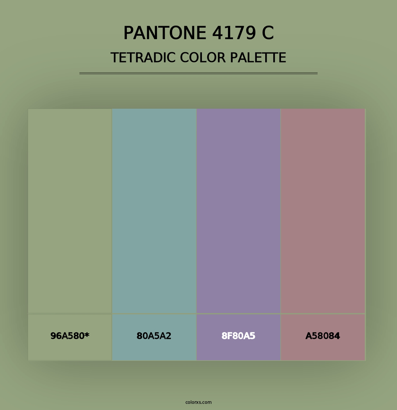 PANTONE 4179 C - Tetradic Color Palette