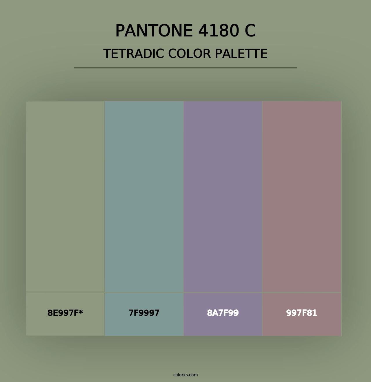 PANTONE 4180 C - Tetradic Color Palette