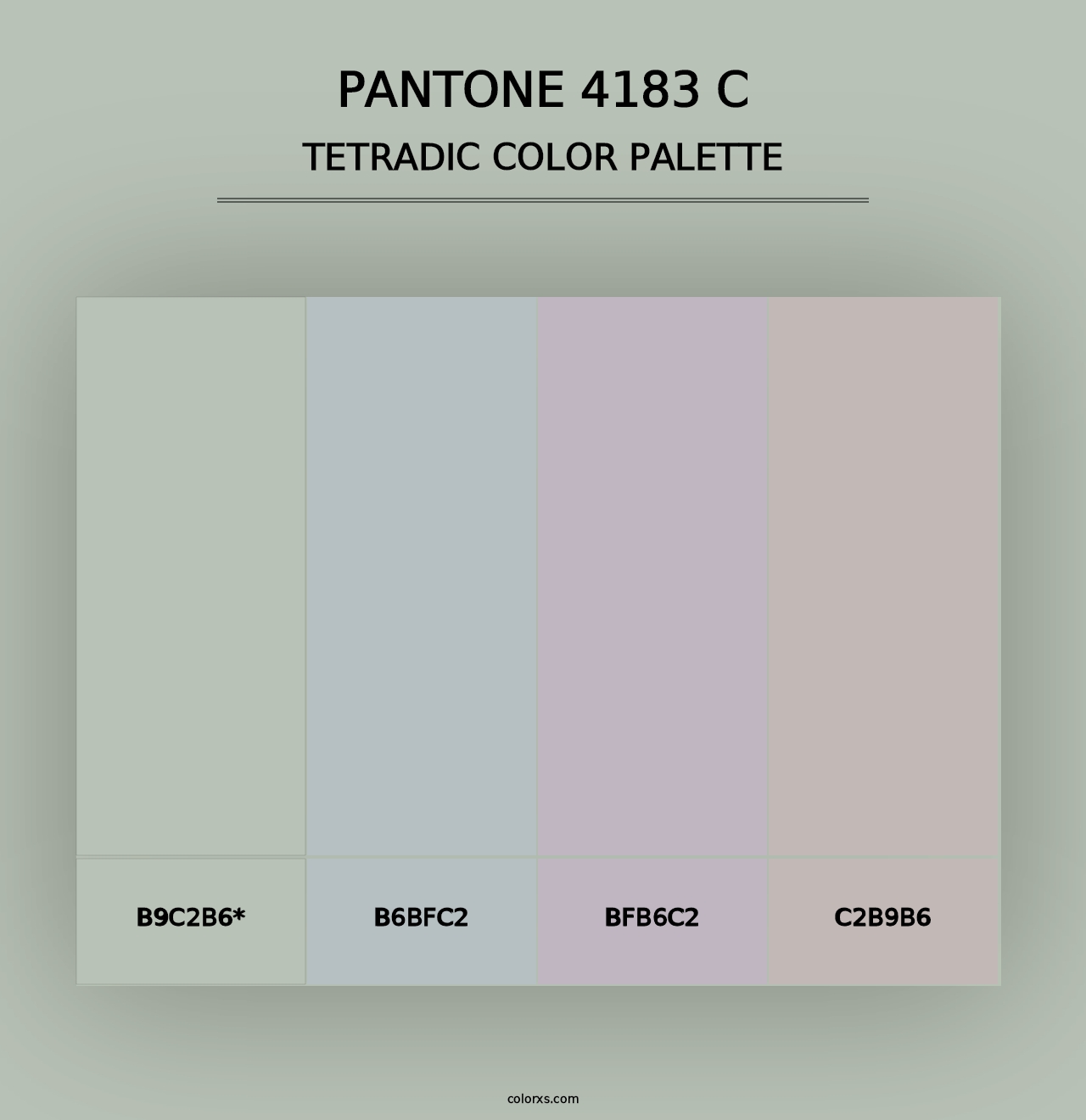 PANTONE 4183 C - Tetradic Color Palette