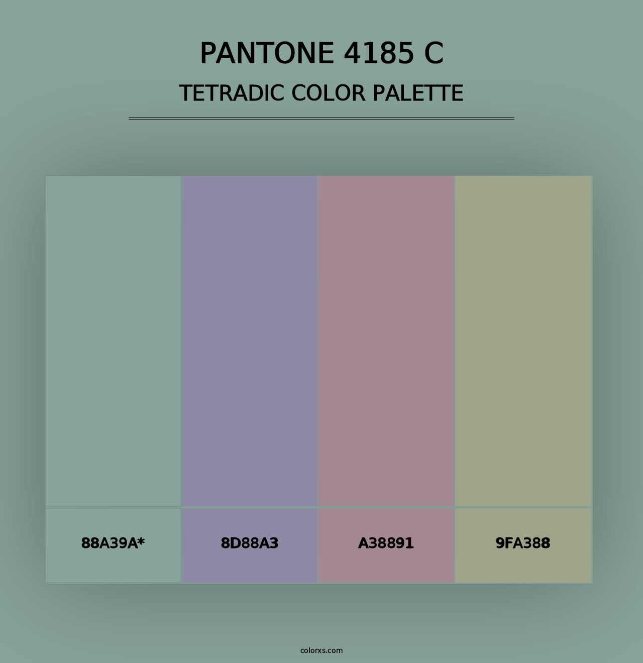 PANTONE 4185 C - Tetradic Color Palette