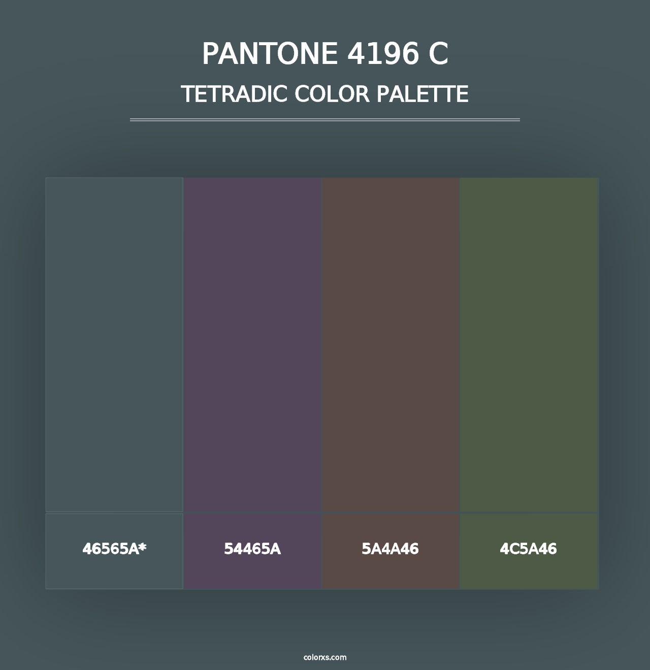 PANTONE 4196 C - Tetradic Color Palette