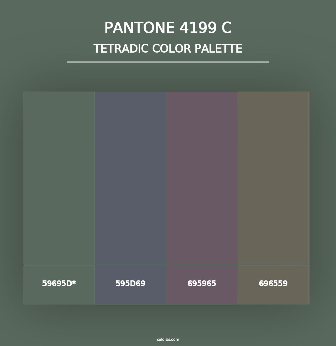 PANTONE 4199 C - Tetradic Color Palette