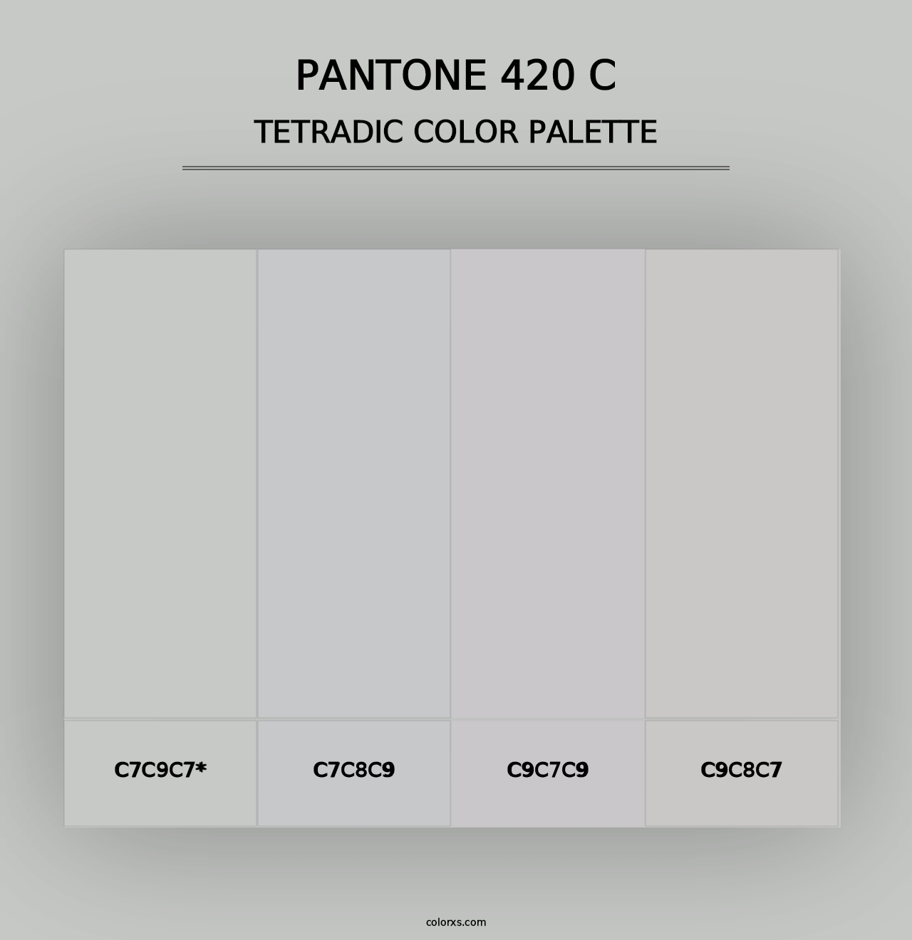 PANTONE 420 C - Tetradic Color Palette