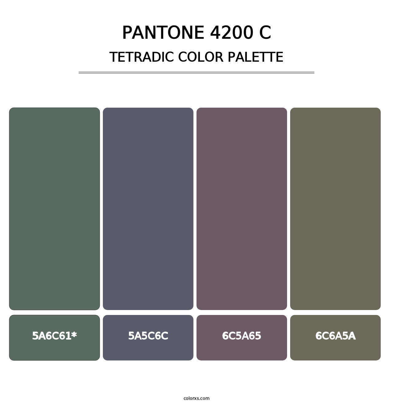 PANTONE 4200 C - Tetradic Color Palette