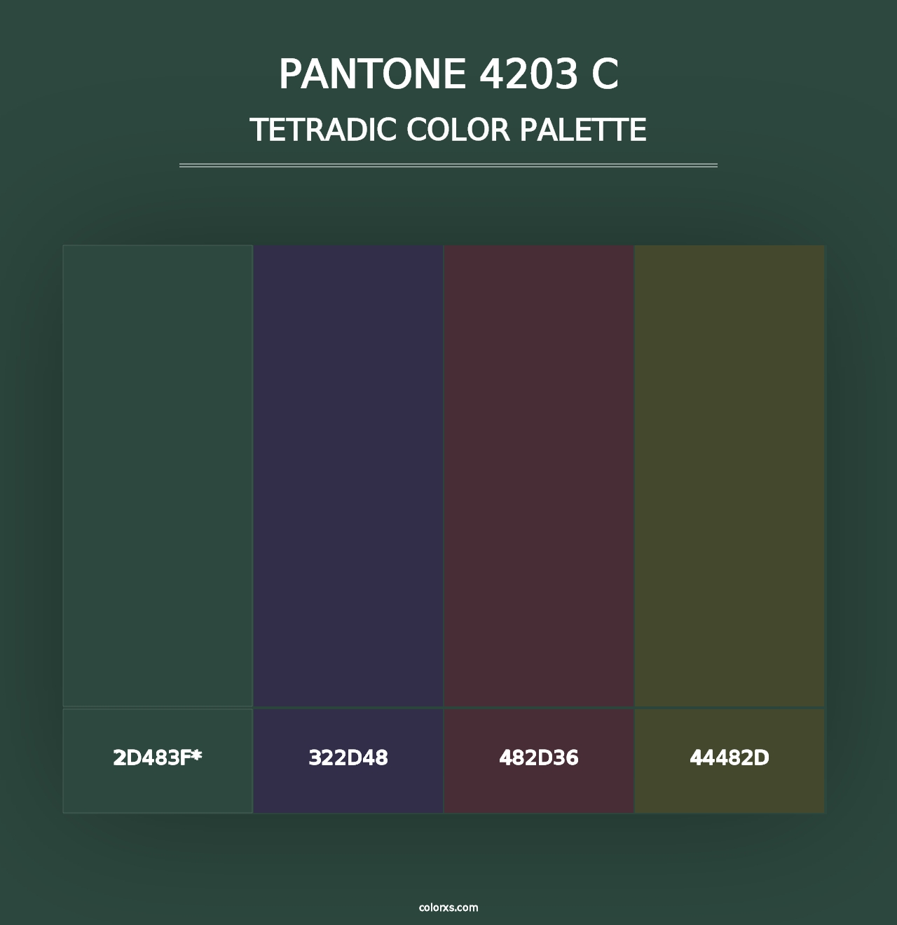 PANTONE 4203 C - Tetradic Color Palette