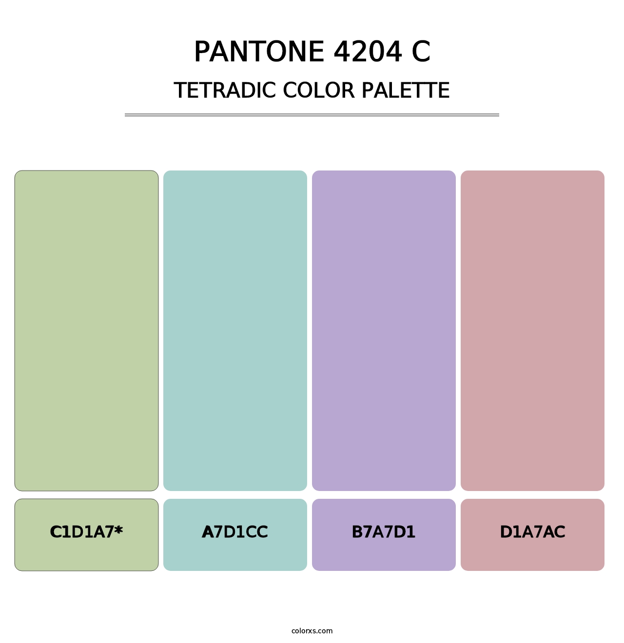 PANTONE 4204 C - Tetradic Color Palette