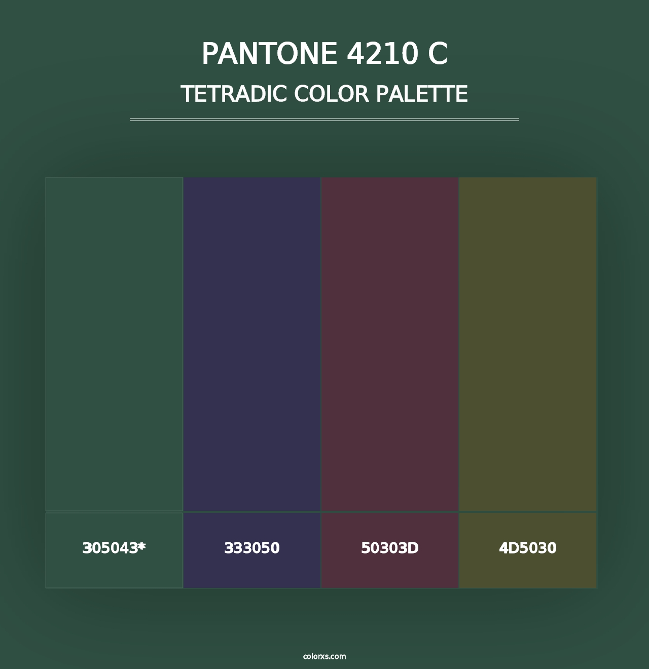 PANTONE 4210 C - Tetradic Color Palette