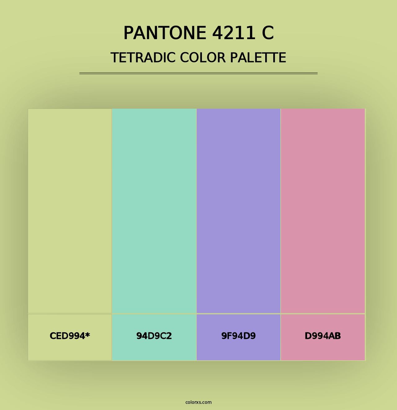 PANTONE 4211 C - Tetradic Color Palette