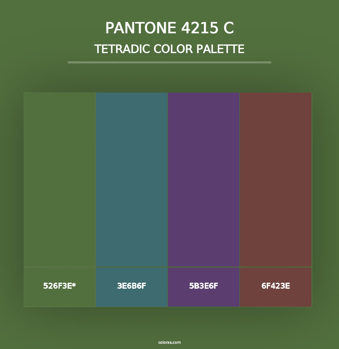 PANTONE 4215 C - Tetradic Color Palette